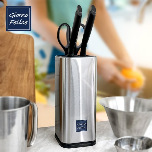 [Giorno Felice] Clean Stainless Steel Knife Block (GF-CSKB)